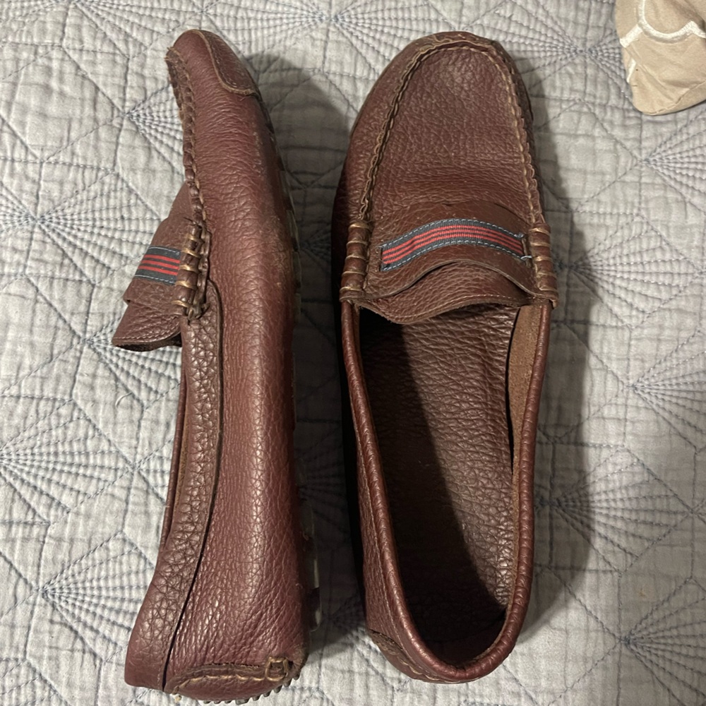 BROOKS BROTHERS Men's Brown Leather Penny Loafers
